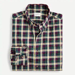 J. Crew Brushed Twill Shirt Plaid Slim-Fit (Small) AT948